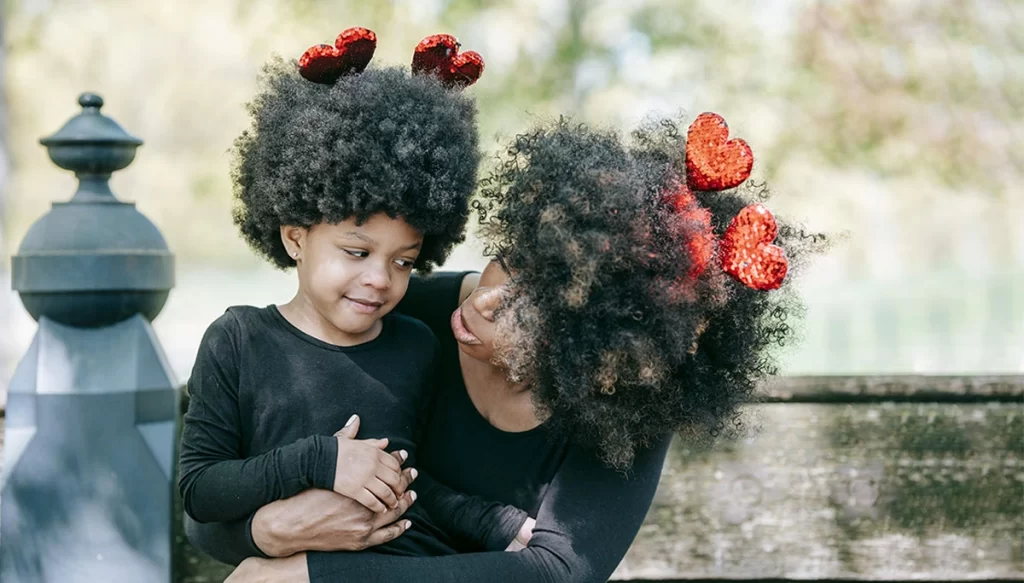 parent talking to child